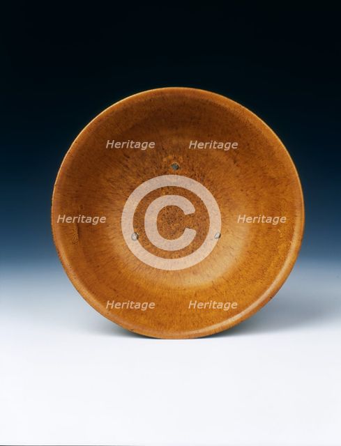 Amber lead glazed bowl, Liao dynasty, China, 907-1125 AD. Creator: Unknown.