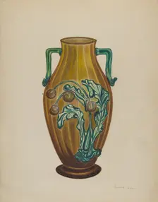 Amber Vase, c. 1937. Creator: Richard Taylor