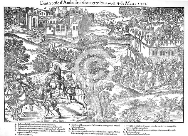 Amboise Enterprise or Conspiracy, French Religious Wars, March 1560 (c1570). Artist: Jacques Tortorel