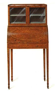 Amboyna-wood Writing Cabinet. 1908. Creator: Shirley Slocombe