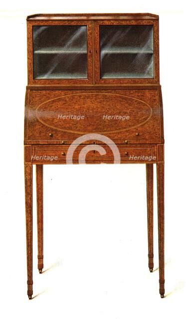 Amboyna-wood Writing Cabinet. 1908. Creator: Shirley Slocombe.