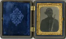 Ambrotype of a Civil War soldier, 1861-1865. Creator: Unknown