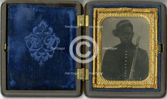Ambrotype of a Civil War soldier, 1861-1865. Creator: Unknown.