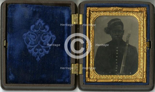 Ambrotype of a Civil War soldier, 1861-1865. Creator: Unknown.