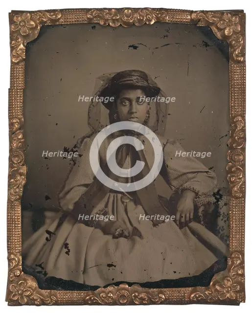 Ambrotype of an unidentified young woman, ca. 1860. Creator: Unknown.