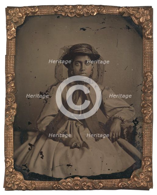 Ambrotype of an unidentified young woman, ca. 1860. Creator: Unknown.