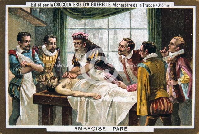 Ambroise Pare, 16th-century French military surgeon, (19th century). Artist: Unknown
