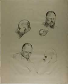 Ambroise Vollard, Four Sketches, c. 1910. Creator: Jean Louis Forain