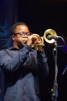 Ambrose Akinmusire, Love Supreme Jazz Festival, Glynde Place, East Sussex, 2015. Artist: Brian O'Connor