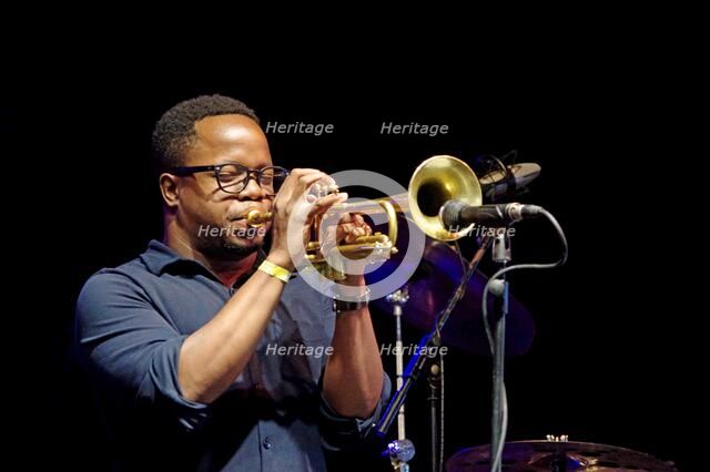 Ambrose Akinmusire, Love Supreme Jazz Festival, Glynde Place, East Sussex, 2015. Artist: Brian O'Connor.