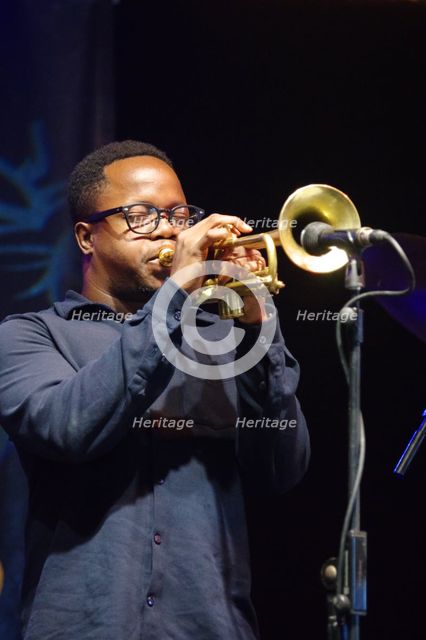 Ambrose Akinmusire, Love Supreme Jazz Festival, Glynde Place, East Sussex, 2015. Artist: Brian O'Connor.