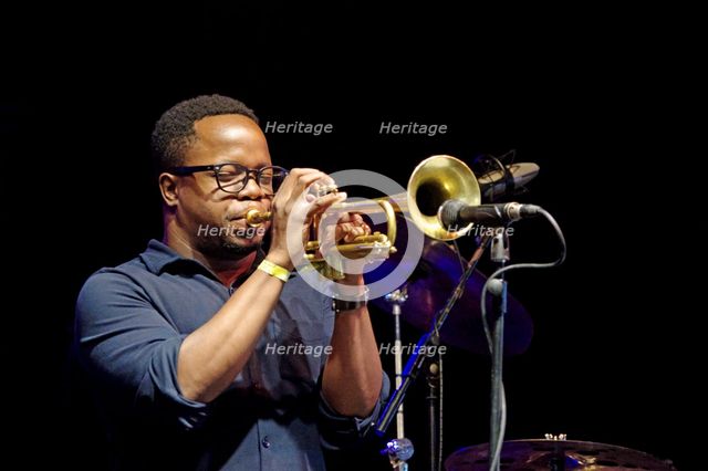 Ambrose Akinmusire, Love Supreme Jazz Festival, Glynde Place, East Sussex, 2015. Artist: Brian O'Connor.