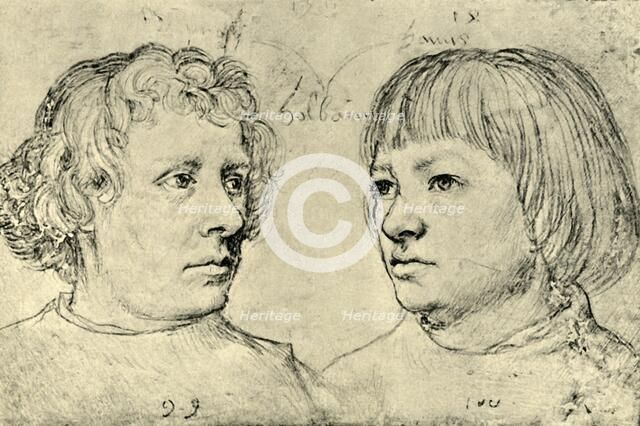 'Ambrosius and Hans, the artist's sons', 1511, (1943).  Creator: Hans Holbein the Elder.