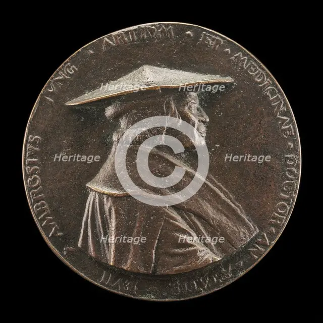 Ambrosius Jung, 1471-1548, City Physician of Augsburg [obverse], 1528. Creator: Christoph Weiditz.