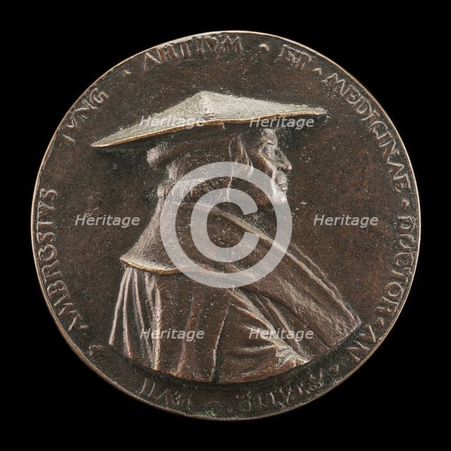 Ambrosius Jung, 1471-1548, City Physician of Augsburg [obverse], 1528. Creator: Christoph Weiditz.