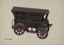 Ambulance Carriage Toy, c. 1939. Creator: Chris Makrenos