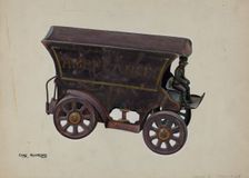 Ambulance Carriage Toy, c. 1939. Creator: Chris Makrenos