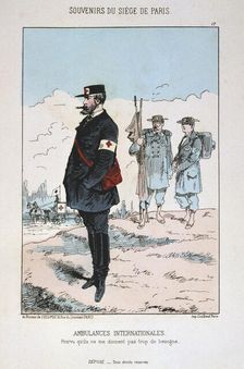 Ambulances Internationales Siege of Paris, 1870-1871. Artist: Anon