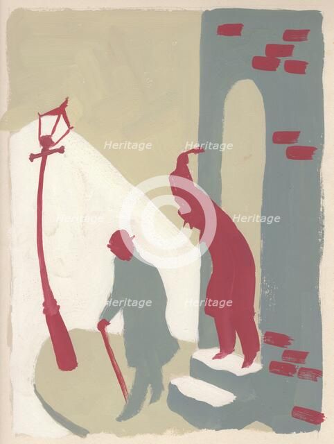 Ambush in an alley, c1950. Creator: Shirley Markham.