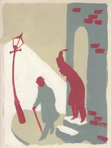 Ambush in an alley, c1950. Creator: Shirley Markham