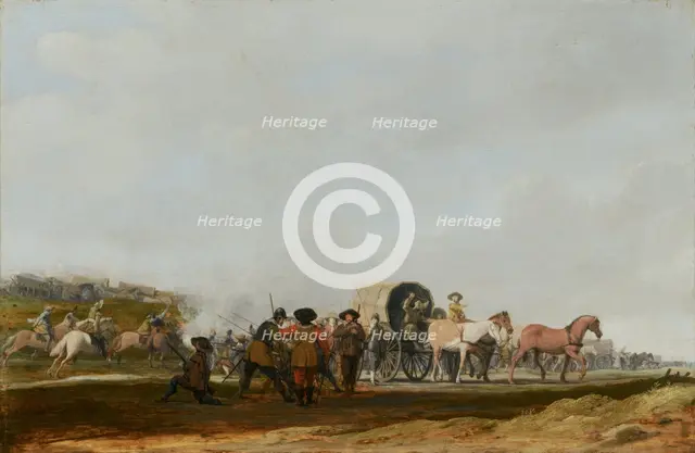 Ambushing an Army Convoy. Creator: Pieter Jansz Post.