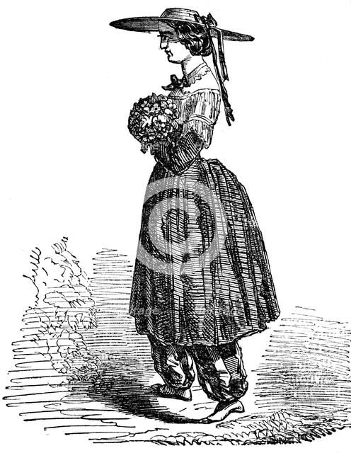 Amelia Bloomer, American feminist and champion of dress reform, 1869. Artist: Unknown