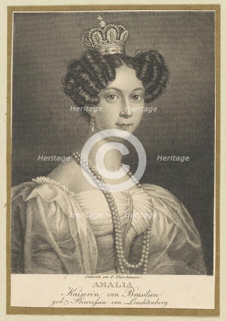 Amélie of Leuchtenberg (1812-1873), Empress of Brazil, 1830. Creator: Fleischmann, Friedrich (1791-1834).