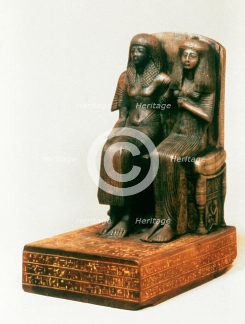 Amenemope and Female, Egyptian, 19th Dynasty. Artist: Unknown