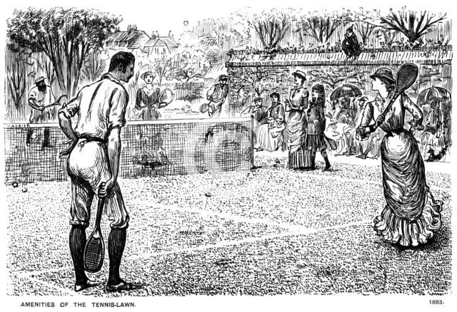 'Amenities of the Tennis Lawn', 1883 (1891).  Artist: George du Maurier