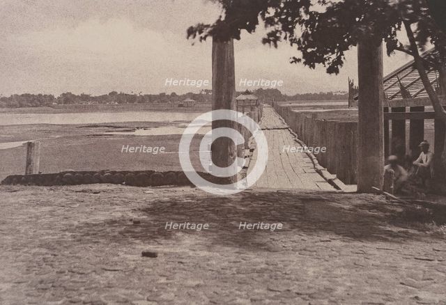 Amerapoora: Wooden Bridge, September 1-October 21, 1855. Creator: Captain Linnaeus Tripe.