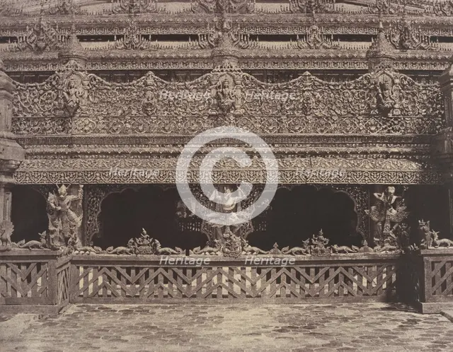 Amerapoora: Part of Balcony on the South Side of Maha-oung-meeay-liy-mhan Kyoung, 1855. Creator: Captain Linnaeus Tripe.