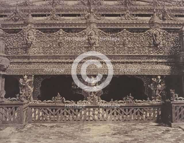 Amerapoora: Part of Balcony on the South Side of Maha-oung-meeay-liy-mhan Kyoung, 1855. Creator: Captain Linnaeus Tripe.