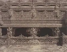Amerapoora: Part of Balcony on the South Side of Maha-oung-meeay-liy-mhan Kyoung, 1855. Creator: Captain Linnaeus Tripe