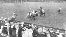 America winning the International Cup for Polo: last Monday's play at Hurlingham, 1909. Creator: Illustrations Bureau