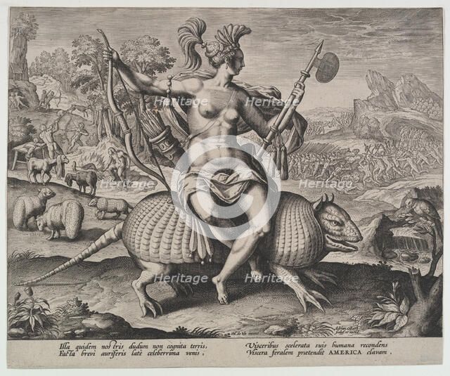 America, from the Four Continents,.n.d. Creator: Adriaen Collaert.