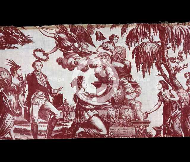 America Presenting at the Altar of Liberty Medallions of Her Illustrious Sons..., c. 1785. Creator: Unknown.