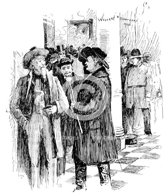 America Revisited by our Special Artist: western and southern men, Willard’s Hotel, Washington, 1890 Creator: Unknown.