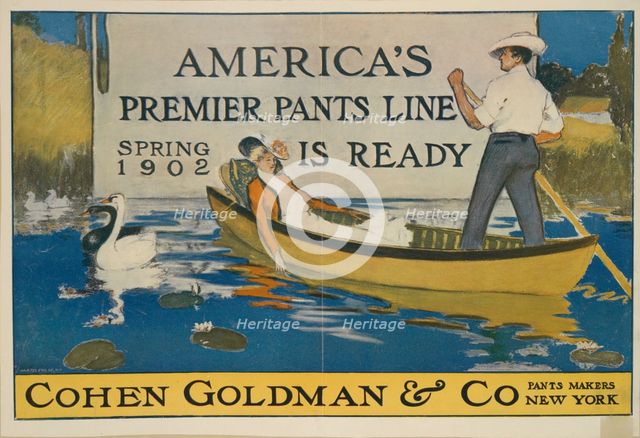 America's premier pants line is ready. Cohen Goldman & Co. pants makers New York, c1902. Creator: Unknown.
