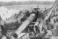 American 14 inch railway gun, Meuse-Argonne Offensive, France, 1918