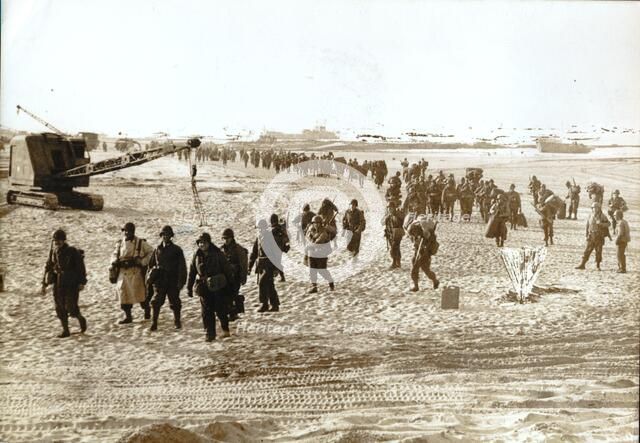 American 9th Division landing at Normandy, 1944. Artist: Unknown