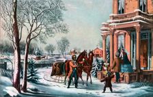 American Country Life 1855.Artist: Currier and Ives