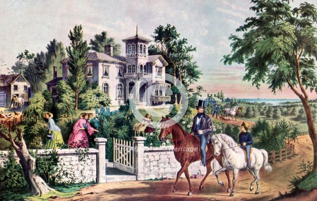 'American Country Life, May Morning', 1855.Artist: Currier and Ives
