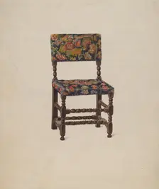 American Chair with Turkey Work, 1936. Creator: Victor F. Muollo