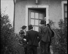 American Civilians Outside Bruno Richard Hauptman's House in the Bronx, New York City, 1930s. Creator: British Pathe Ltd