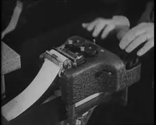 American Civilians Operating Stenotypes During the Lindbergh's Kidnapping Case Trial, 1930s. Creator: British Pathe Ltd