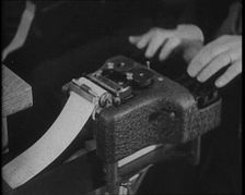 American Civilians Operating Stenotypes During the Lindbergh's Kidnapping Case Trial, 1930s. Creator: British Pathe Ltd