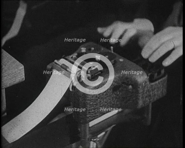 American Civilians Operating Stenotypes During the Lindbergh's Kidnapping Case Trial, 1930s. Creator: British Pathe Ltd.