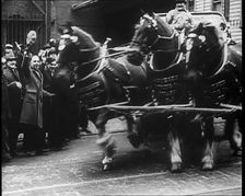 American Civilians Celebrating the End of Prohibition Whilst a Carriage Leaves a Brewery..., 1930s. Creator: British Pathe Ltd