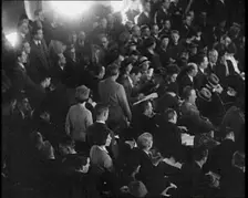 American Civilians in a Courtroom During the Lindbergh's Kidnapping Case Trial , 1930s. Creator: British Pathe Ltd