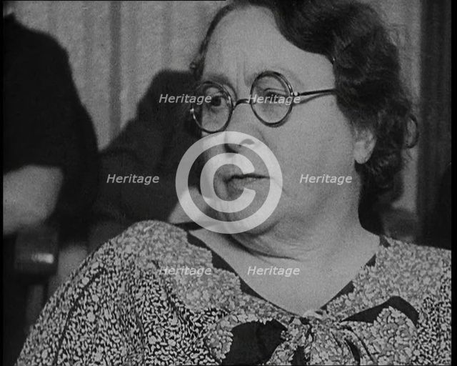 American Civilians in the Audience in a Courtroom During the Lindbergh's Kidnapping Case Trial, 1930 Creator: British Pathe Ltd.